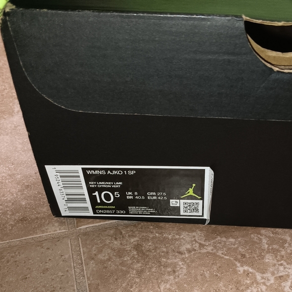 Special Ed. Billie Eilish Jordan 1 AJKO Ghost Green M9/Wo10½